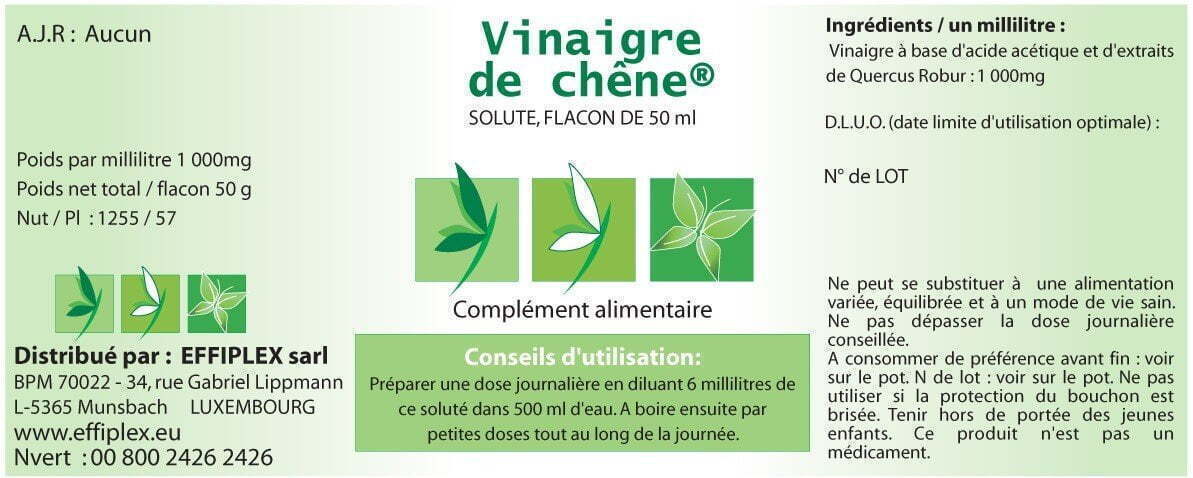 Vinaigre de Chêne 3 182 Vinaigre de chene