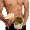 strong,muscular,asian,man,with,clean,food,isolated,on,white