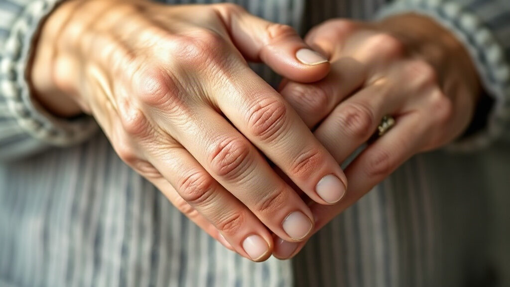 Ongles striés : comment l'âge et les carences les provoquent 3 ongles striés mains d'une personne âgée en lumière naturelle