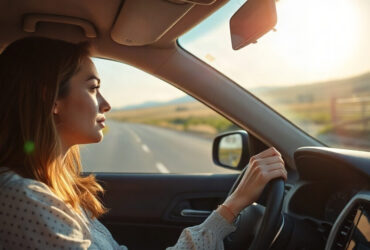 mal des transports : conductrice détendue, regard posé sur la route et l'horizon, la place qui expose le moins aux nausées