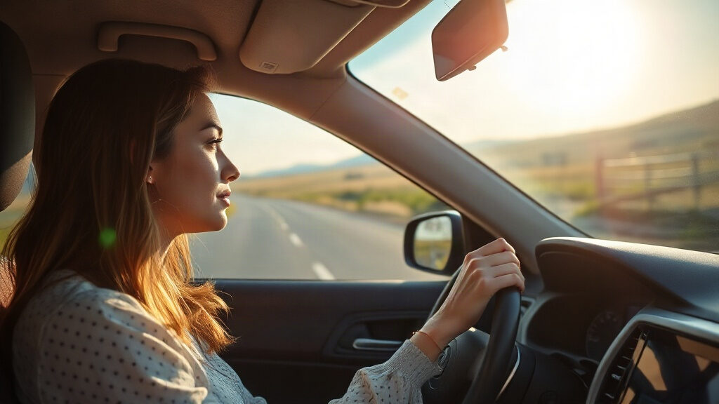 Mal des transports : 6 gestes qui limitent les nausées en voiture 1 mal des transports : conductrice détendue, regard posé sur la route et l'horizon, la place qui expose le moins aux nausées